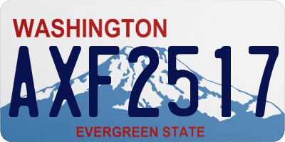 WA license plate AXF2517