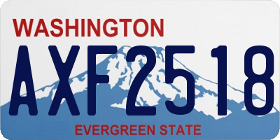 WA license plate AXF2518