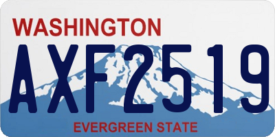 WA license plate AXF2519