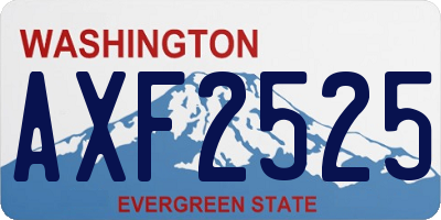 WA license plate AXF2525