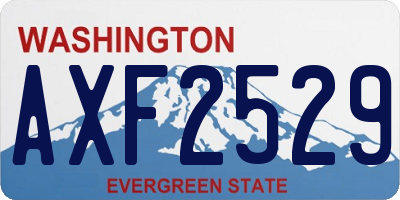 WA license plate AXF2529