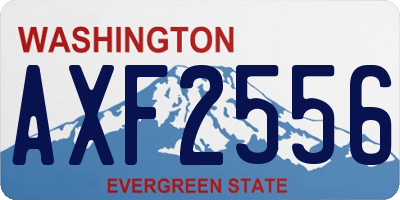 WA license plate AXF2556