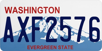 WA license plate AXF2576