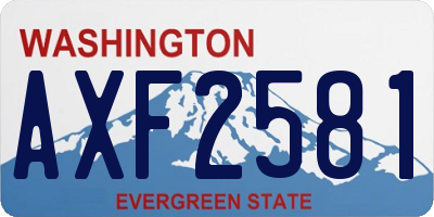 WA license plate AXF2581