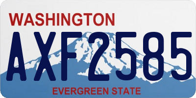 WA license plate AXF2585