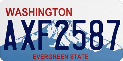 WA license plate AXF2587