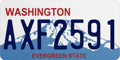 WA license plate AXF2591