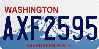WA license plate AXF2595