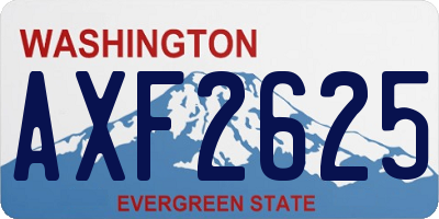 WA license plate AXF2625