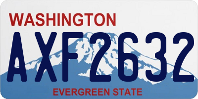 WA license plate AXF2632
