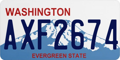 WA license plate AXF2674