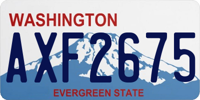 WA license plate AXF2675