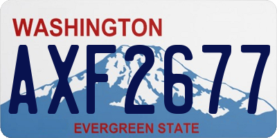 WA license plate AXF2677