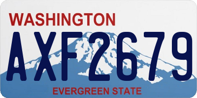 WA license plate AXF2679
