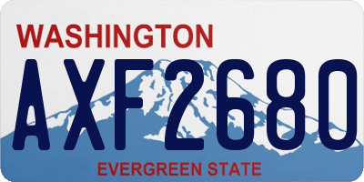 WA license plate AXF2680