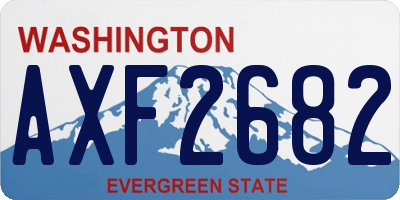 WA license plate AXF2682
