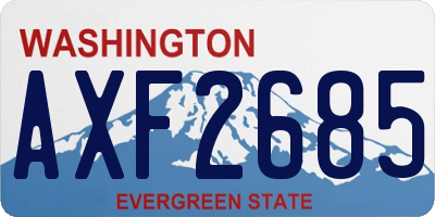 WA license plate AXF2685