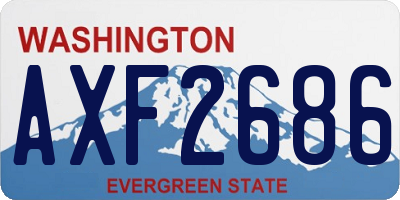 WA license plate AXF2686