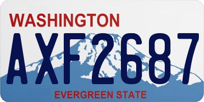 WA license plate AXF2687