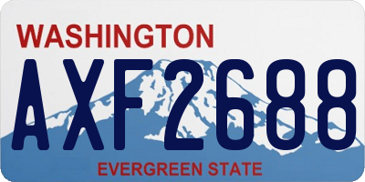 WA license plate AXF2688