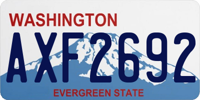 WA license plate AXF2692