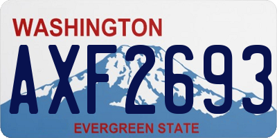 WA license plate AXF2693