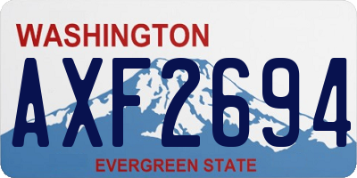 WA license plate AXF2694