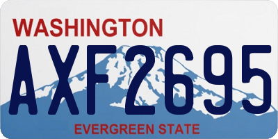 WA license plate AXF2695