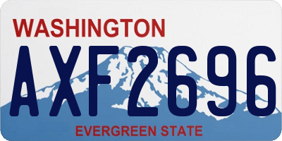 WA license plate AXF2696