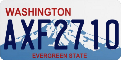 WA license plate AXF2710