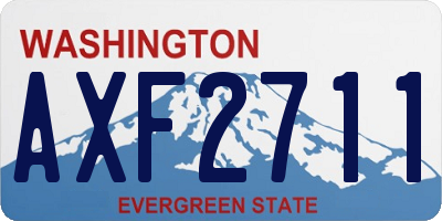 WA license plate AXF2711