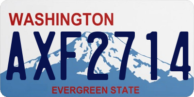 WA license plate AXF2714