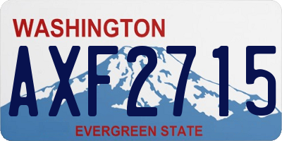 WA license plate AXF2715
