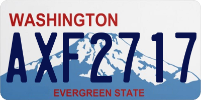 WA license plate AXF2717
