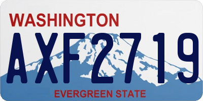 WA license plate AXF2719