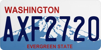 WA license plate AXF2720