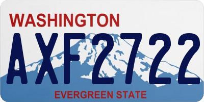 WA license plate AXF2722