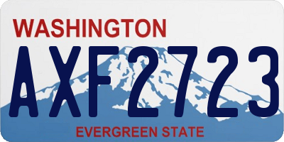 WA license plate AXF2723