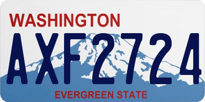 WA license plate AXF2724