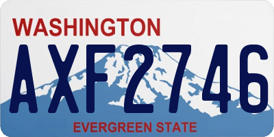 WA license plate AXF2746