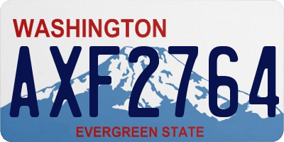 WA license plate AXF2764