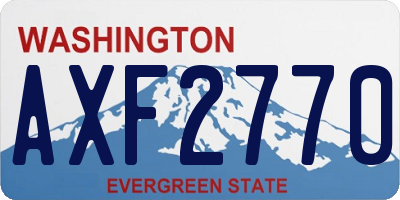 WA license plate AXF2770