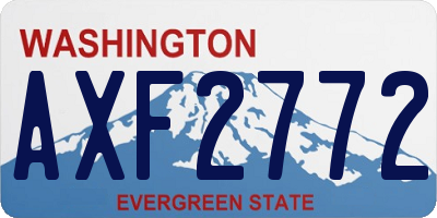 WA license plate AXF2772