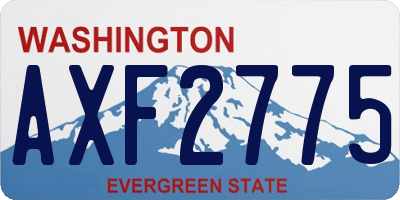 WA license plate AXF2775