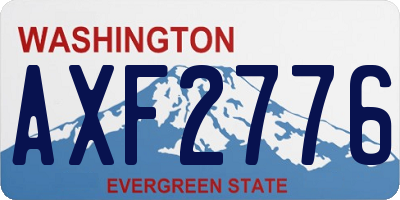 WA license plate AXF2776