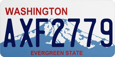 WA license plate AXF2779