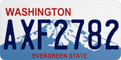 WA license plate AXF2782