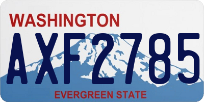 WA license plate AXF2785