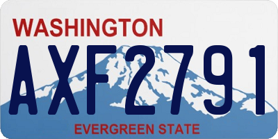 WA license plate AXF2791