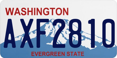 WA license plate AXF2810